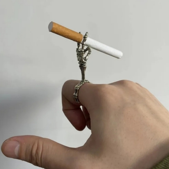 π¬π Skeleton Fingers Ring w/ Twisted Terp Filters - Picture 2 of 10